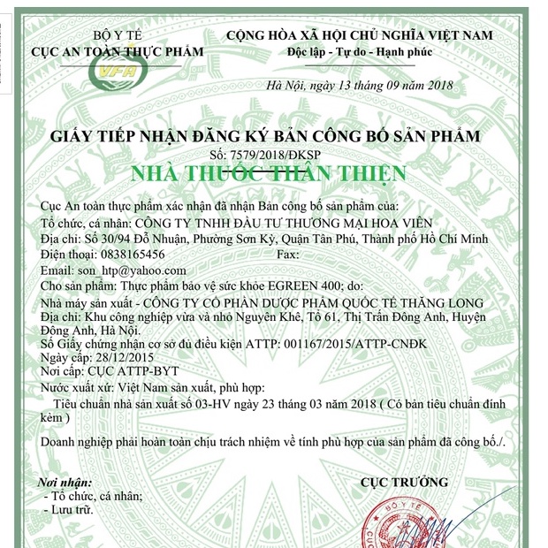 Egreen 400 - Hỗ trợ cho những người bị lão hóa da và sạm da (30 Viên)