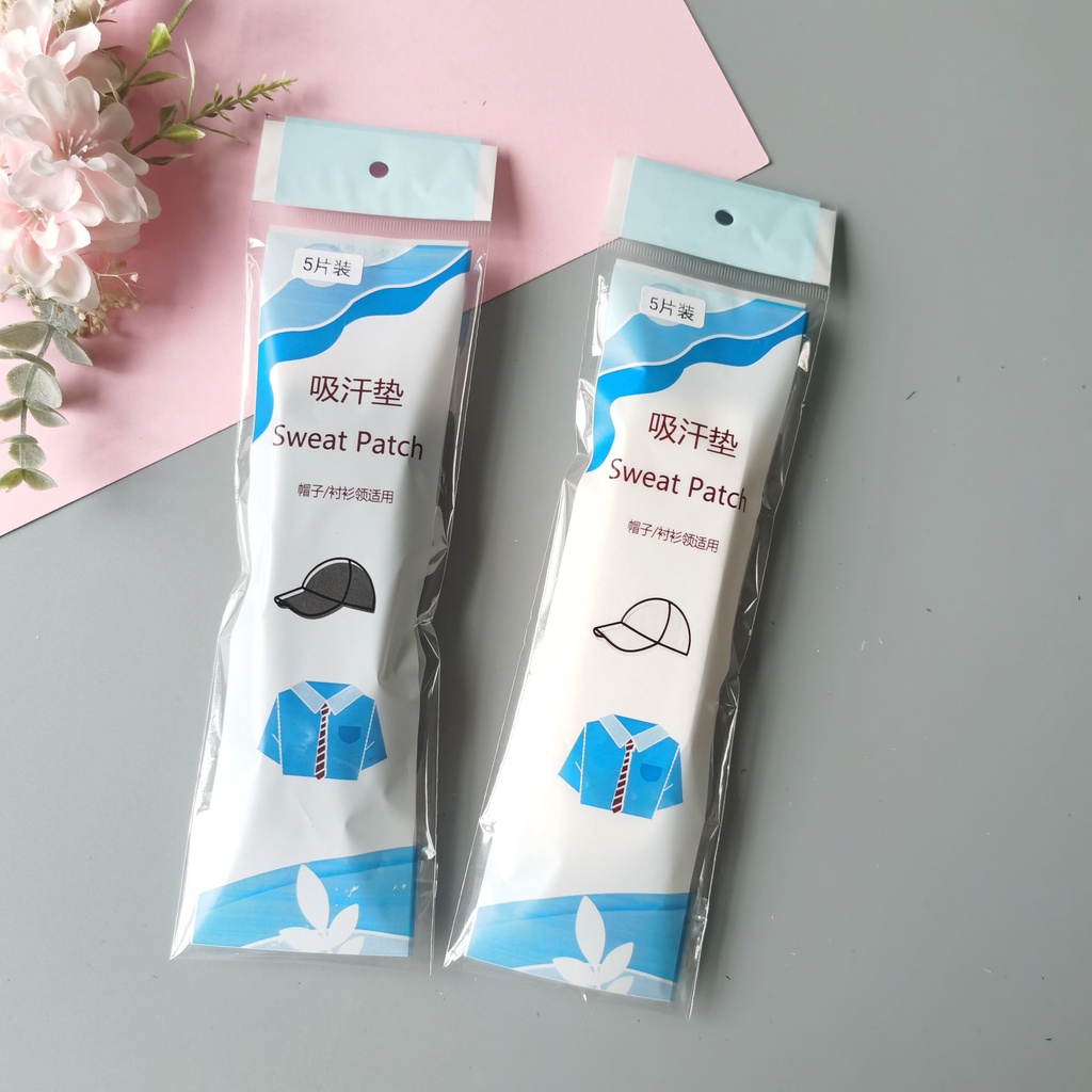 Thanh lý Miếng dán , miếng đệm lót thấm mồ hôi vành mũ, nón tiện lợi mang theo-1 set 5 miếng