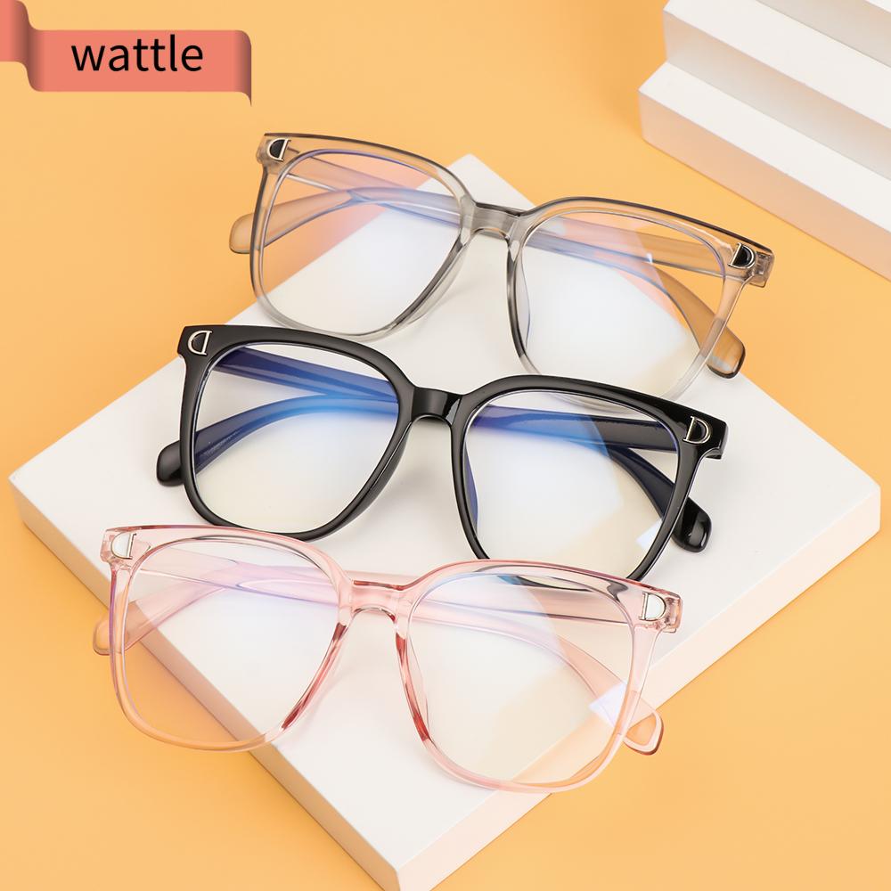 WATTLE Unisex Blue Light Blocking Glasses Radiation Protection Flat Mirror Eyewear Computer Goggles Vision Care Ultralight Flexible Fashion Eyeglasses/Multicolor