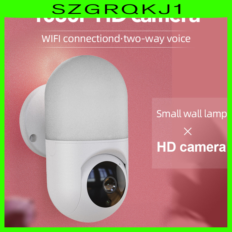 Ready Stock Camera Wall Lamp IP Wireless 360 Degree Night Vision Auto Tracking US