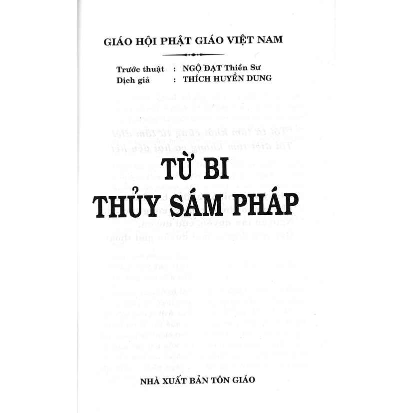 Sách - Từ bi thủy sám pháp