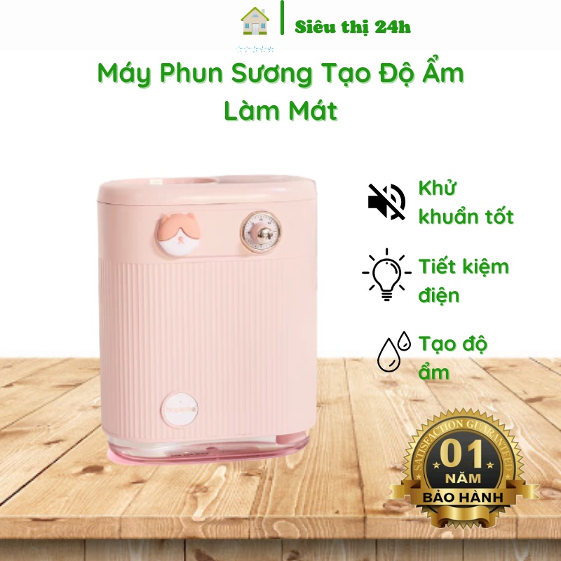 Máy Phun Sương Tạo Độ Ẩm Làm Mát [ SIÊU CUTE ] Đa chức năng dung tích 520ml Xông Tinh Dầu, Siêu Tiện Lợi