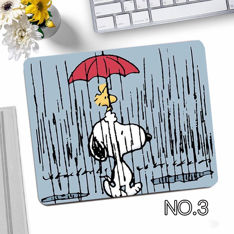 Miếng Lót Chuột Và Bàn Phím Máy Tính Chống Trượt In Hình Hoạt Hình Snoopy
