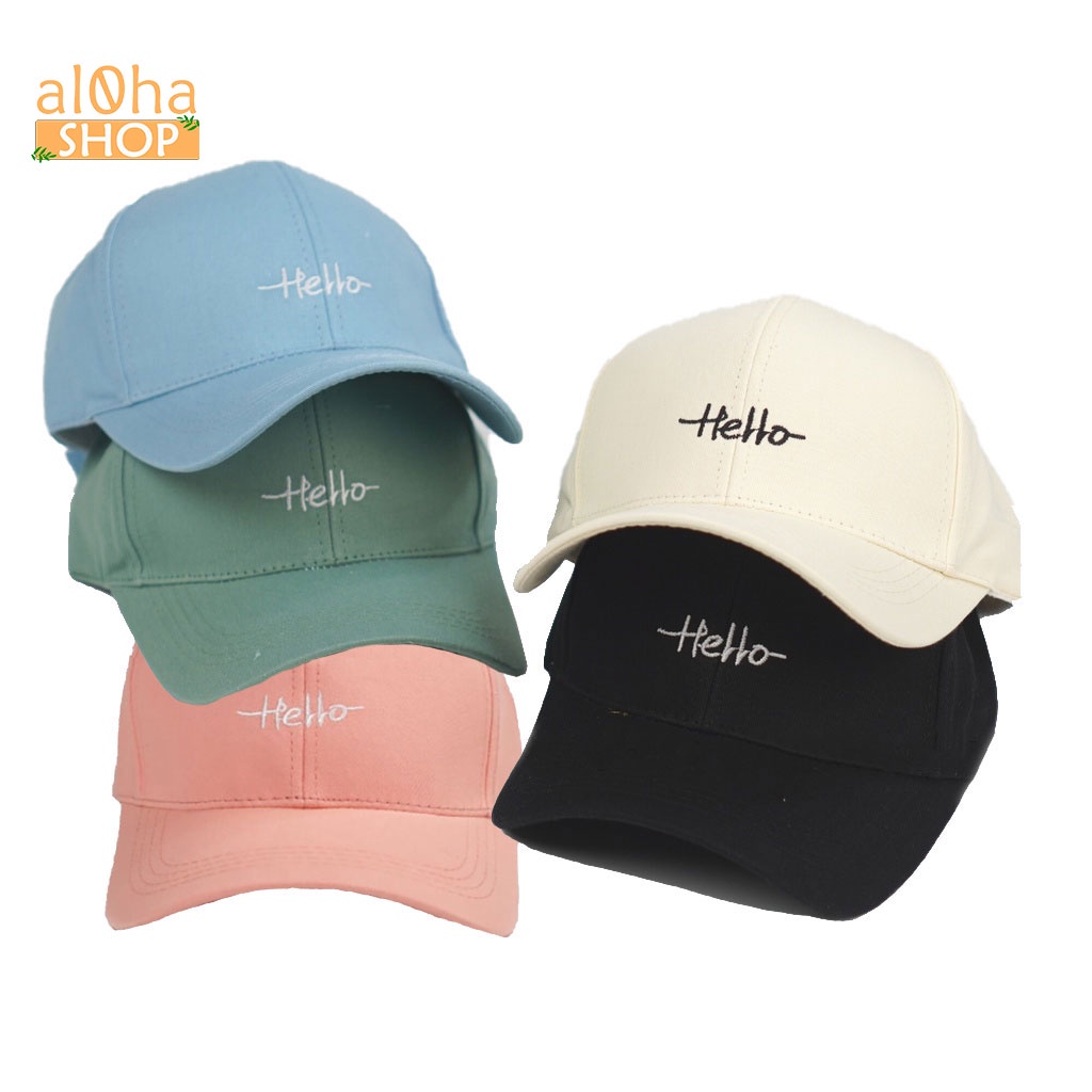Mũ lưỡi trai - nón Ulzzang thêu chữ Hello unisex nam nữ chống nắng phong cách thời trang, cá tính