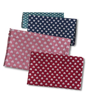 Set 16m vải canvas mẫu tim dễ thương dùng may khăn trải bản, rèm cửa