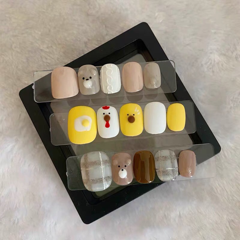 Nailbox thiết kế🏵️🏵️🏵️FREESHIP🏵️🏵️🏵️ Móng úp sở thú - A124