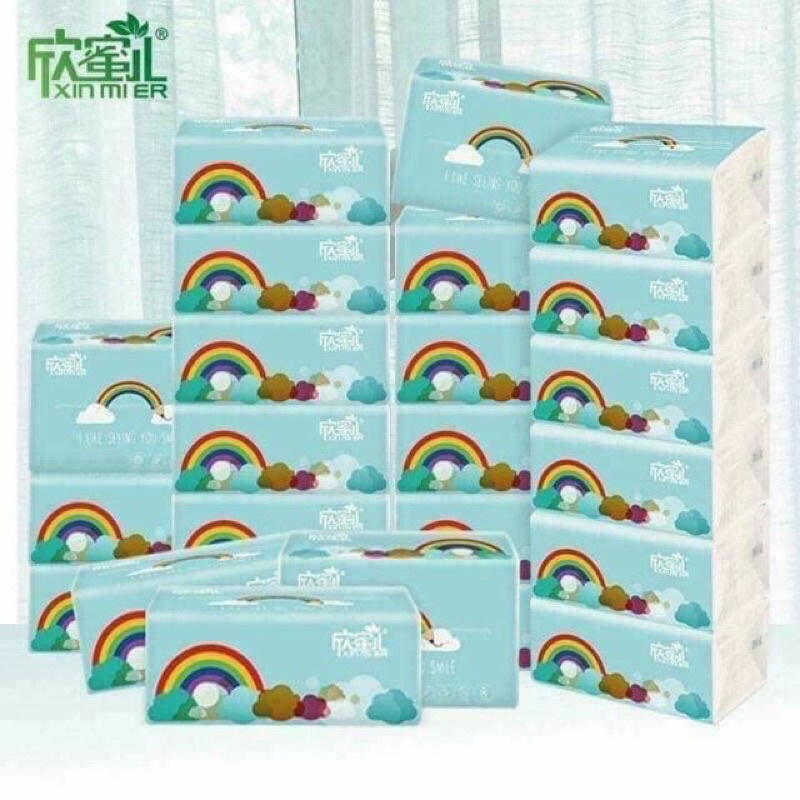 GIẤY ĂN CẦU VỒNG THÙNG 30 GÓI
