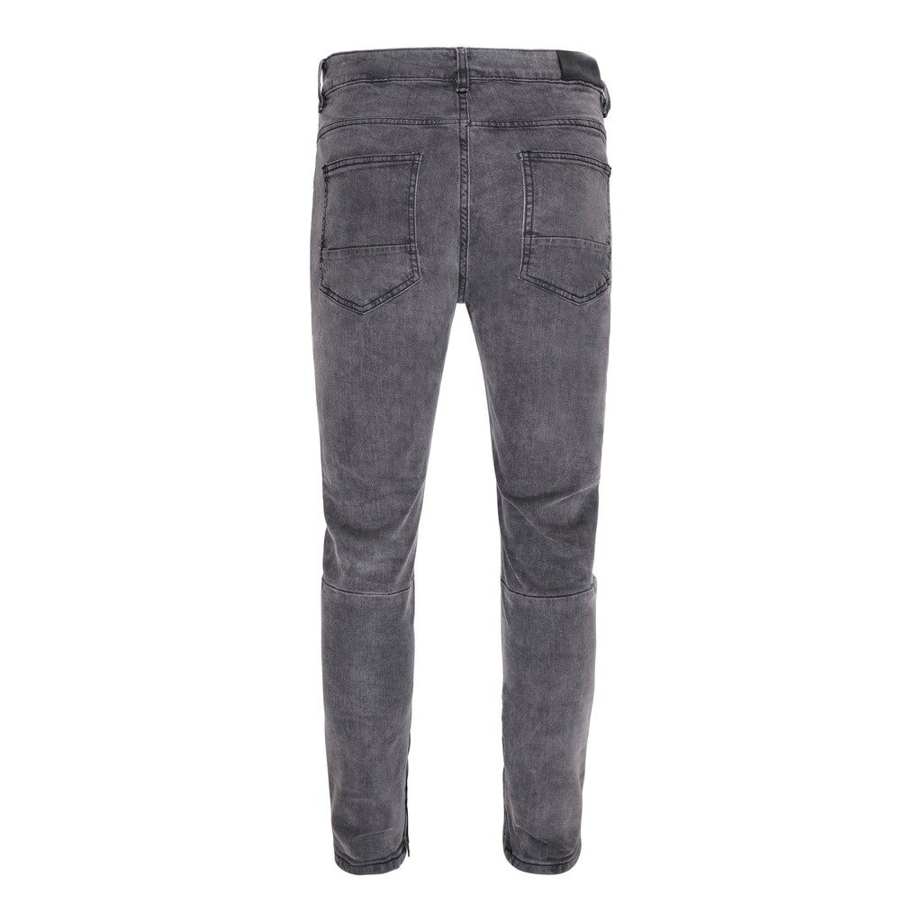 Quần Skinny Jeans Nam FNOS Streetwear Màu Xám Trơn Có Zip Z1 - Local Brand Chính Hãng