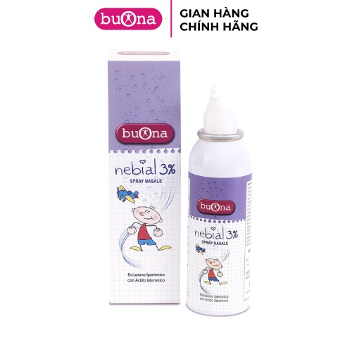 Buona Nebial/Nebianax 3% Spray Nasale - Xịt Mũi Hiệu Quả Nhanh Cho Sổ Mũi, Nghẹt Mũi - Lọ 100ml