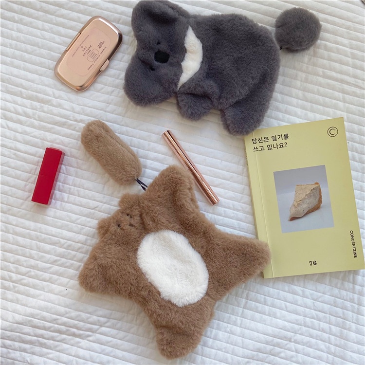 ohaya ∞ ins Plush Koala pencil bag Case Large Capacity coin Cosmetic bag Cute Storage Bag