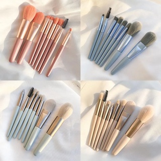 Bộ cọ trang điểm chuyên nghiệp cá nhân lông mềm mịn nhỏ gọn tiện dụng - set 8 cọ makeup chuyên dụng qixi