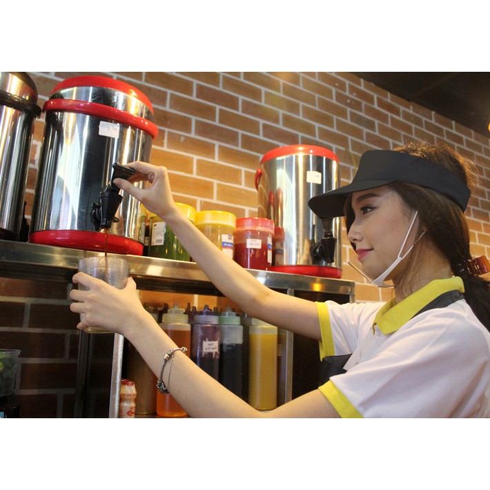 Nón phục vụ màu đen nam nữ free size mũ đồng phục nhân viên