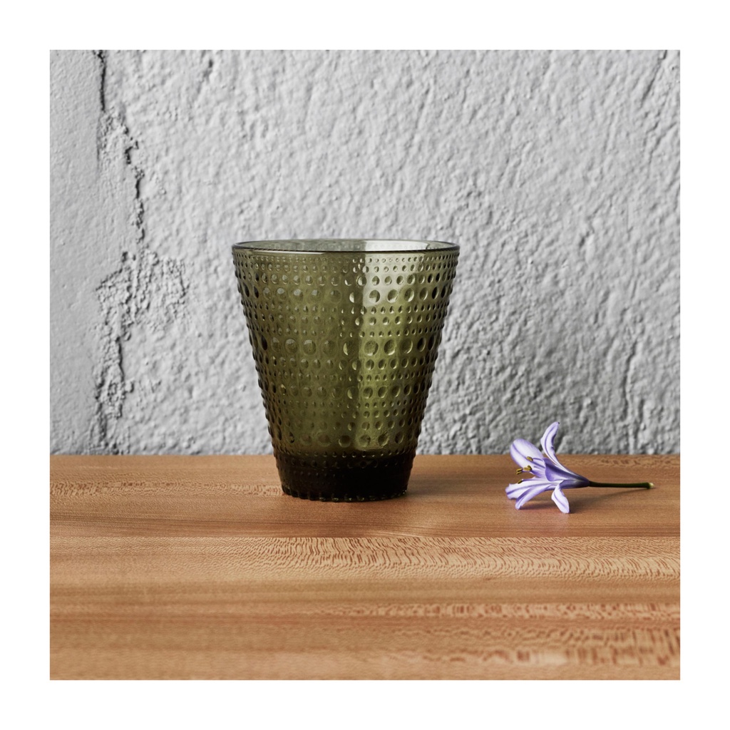 Bộ 2 cốc thủy tinh Kastehelmi Iittala Màu Xanh rêu 300ml