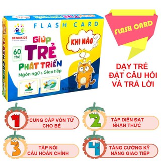 Bộ 60 Thẻ Học Thông Minh Trả Lời Câu Hỏi "Khi Nào?" Cho Bé
