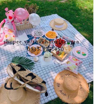 Thảm trải picnic xinh xắn ( vải trải thảm cỏ , chụp ảnh picnic ) | BigBuy360 - bigbuy360.vn