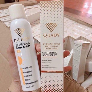 Xịt chống nắng dưỡng trắng body qlady