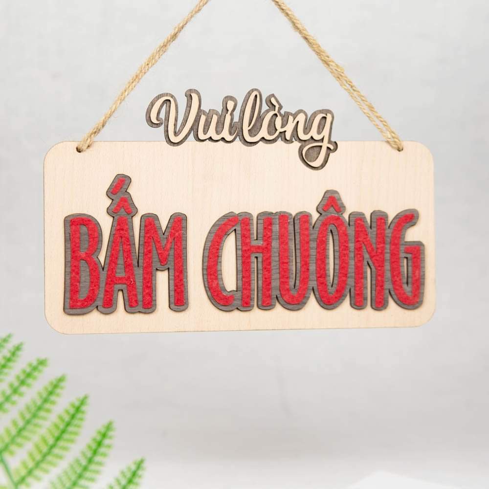 BẢNG TREO NHẮC NHỞ BẤM CHUÔNG BA14