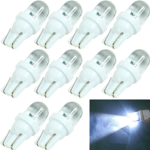 Set 10 bóng đèn LED T10 12V 5W chiếu ánh sáng trắng cho đuôi xe ô tô tiện dụng