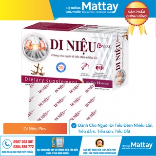 Di Niệu Plus - Dành Cho Người Đi Tiểu Đêm Nhiều Lần, Tiểu dầm, Tiểu són, Tiểu Dắt Do Thận Hư, Thận Yếu.