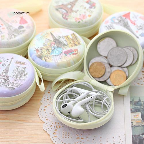 Túi đựng chìa khóa , tai nghe hình tròn hoạt hình dễ thương