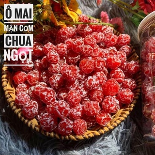 Ô mai mận đỏ tuyết sấy dẻo hộp 500g.