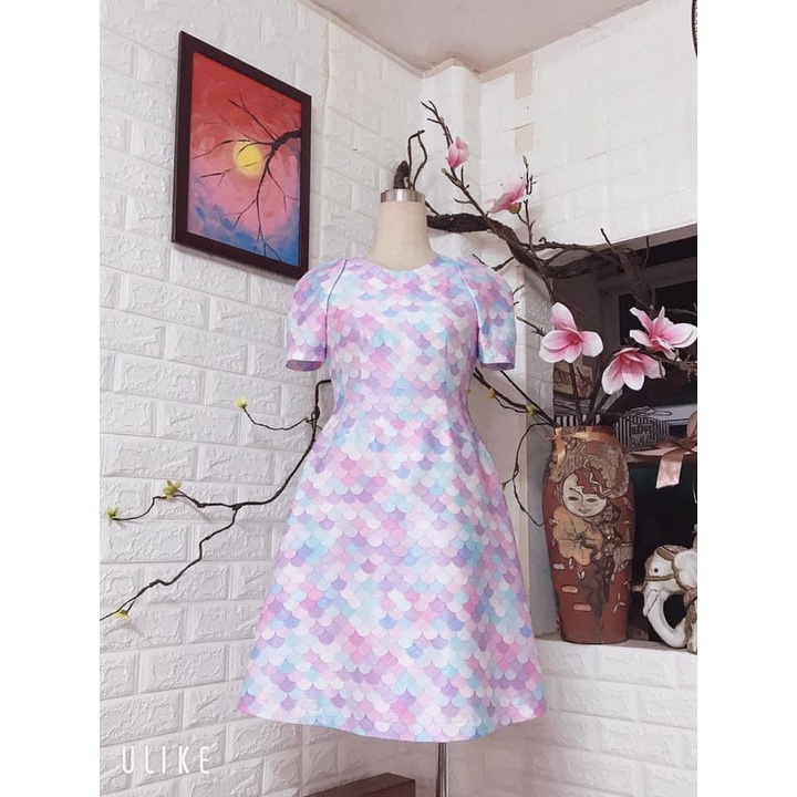 Vải lụa may áo dài, váy, sơ mi, tiệm vải của Hạp, mã 14, lụa vân xương cá chất mềm mịn