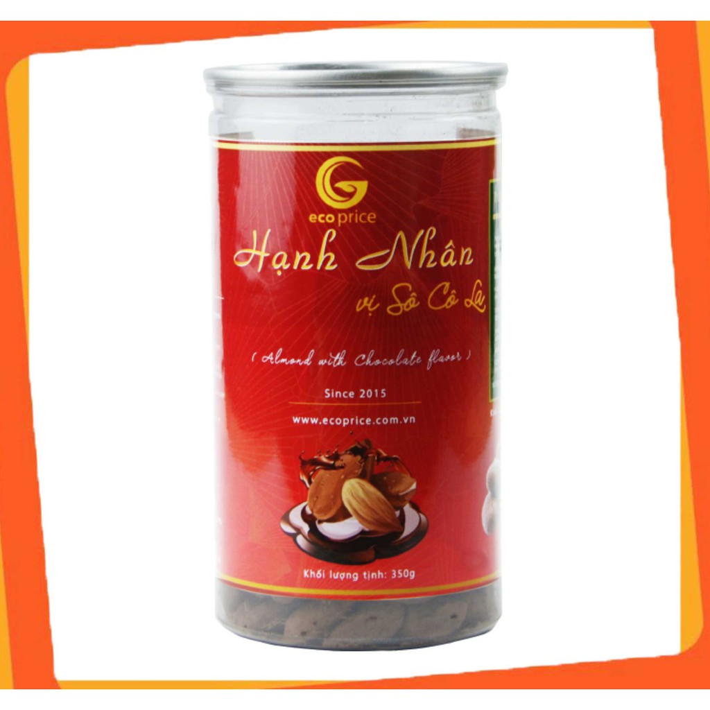 GIÁ TỐT - SOCOLA HẠNH NHÂN - HẠT HẠNH NHÂN SOCOLA ECOPRICE - ALMOND CHOCOLATE - SOCOLA BỌC HẠNH NHÂN - HŨ - 300G