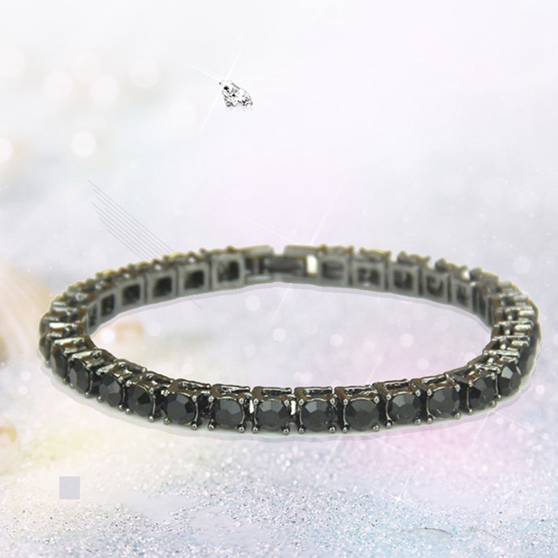 Tmdbyx Vòng Tay Đính Đá 4Mm Thời Trang Cho Nam Nữ