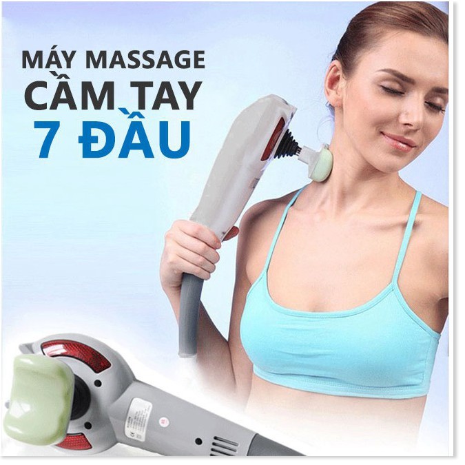 Máy massage   GIÁ VỐN  Máy massage cầm tay 7 đầu Magic King Massager,ngăn chặn bệnh đau hiệu quả 3484