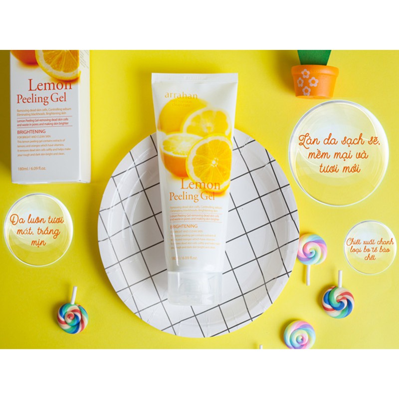 Tẩy tế bào chết 💖FREESHIP💖 Tẩy da chết Hoa quả Arrahan sạch da 3 tác dụng 180ml