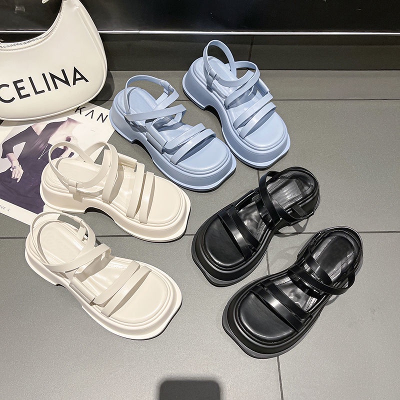 Giày Sandal Đế Dày Phong Cách La Mã Thời Trang Mùa Hè Dành Cho Nữ 2022