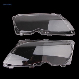 Bộ 2 kính bọc đèn pha trái/phải thay thế cho bmw e46 4 dr