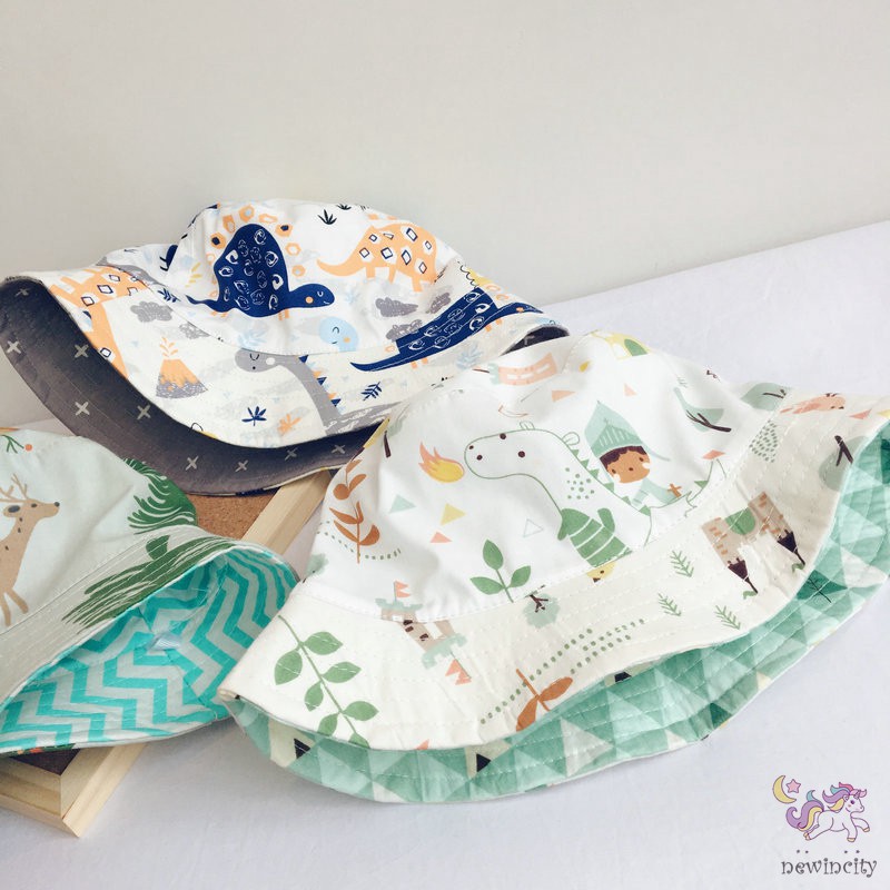 Mũ bucket họa tiết hoạt hình xinh xắn cho bé