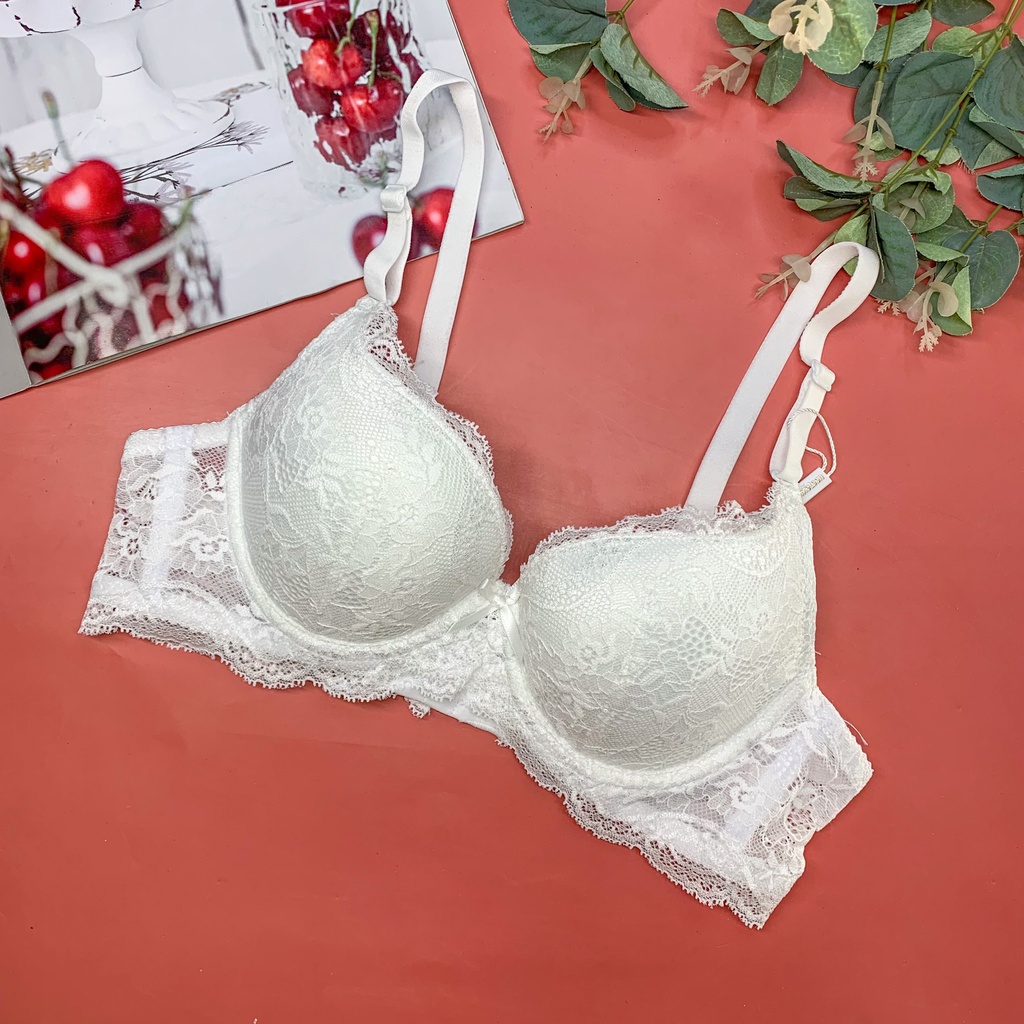 Áo lót ren đệm kép nâng ngực tự nhiên , áo có gọng đệm vừa KGE S018