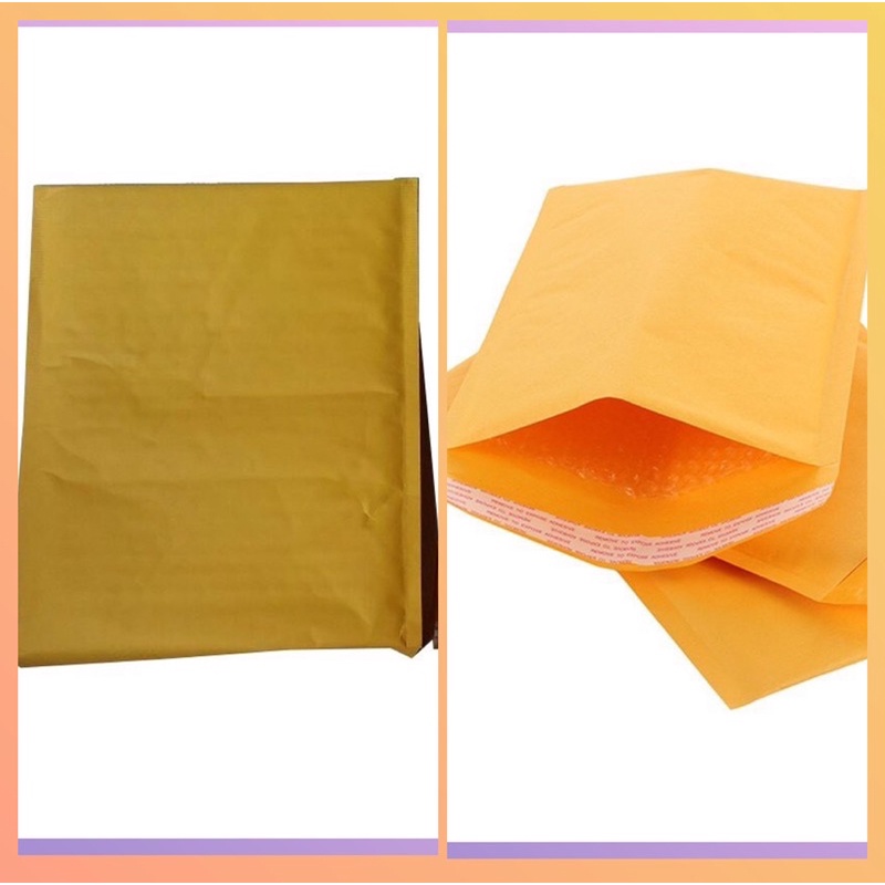 SET 50 Túi đóng gói hàng hóa có bóng khí  11cmx15cm màu vàng