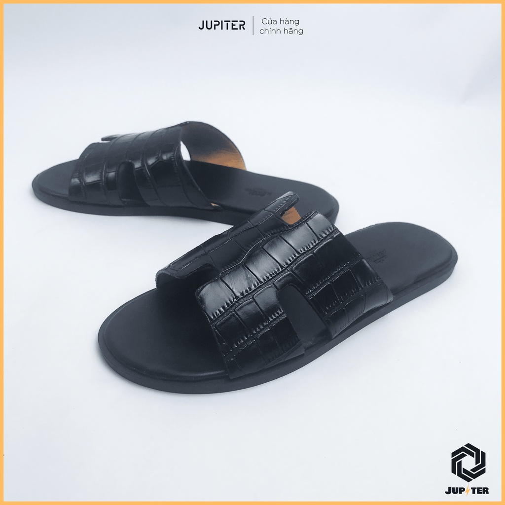 DÉP NAM QUAI NGANG HERMES HỌA TIẾT CÁ SẤU