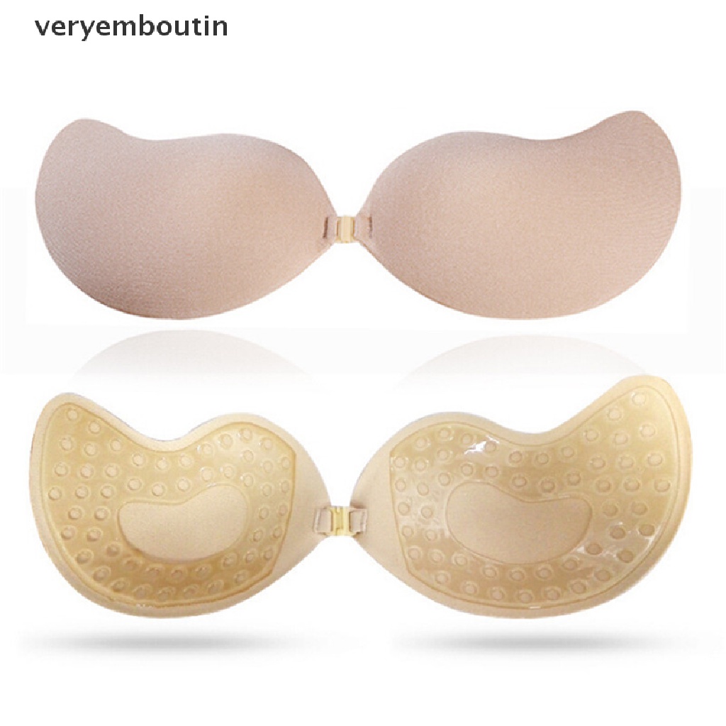 【in】 Strapless Silicone Push Up Invisible Bra Self Adhesive Plus Size Seamless Bra  .