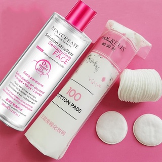 Combo Nước tẩy trang chính hãng MayCreate 300ml + Gói bông tẩy trang cotton 100 miếng NO-SPU198