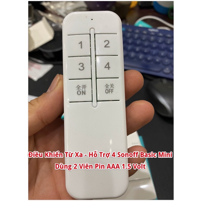 Công Tắc Thông Minh Wifi eWeLink Basic Mini  & Điều Khiển Cầm Tay Và Dán Tường