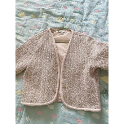 Ảnh thật 5 hình cuối-HC439.Áo khoác Tweed retro kiểu Pháp sang chảnh