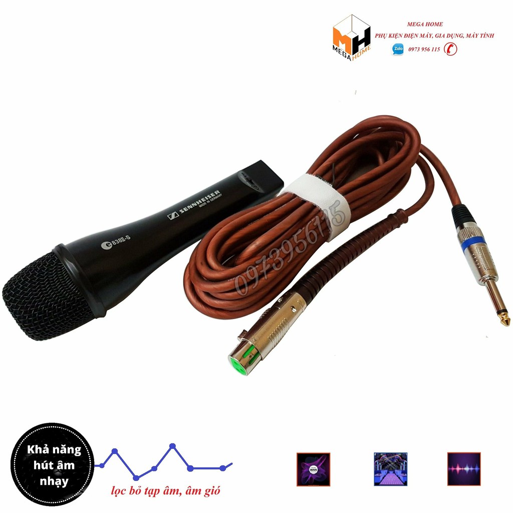 [Mã ELHACE giảm 4% đơn 300K] Mic karaoke có dây SENNHEISER hát Karaoke, hàng nhập khẩu chống hú rít, lọc bỏ tạp âm