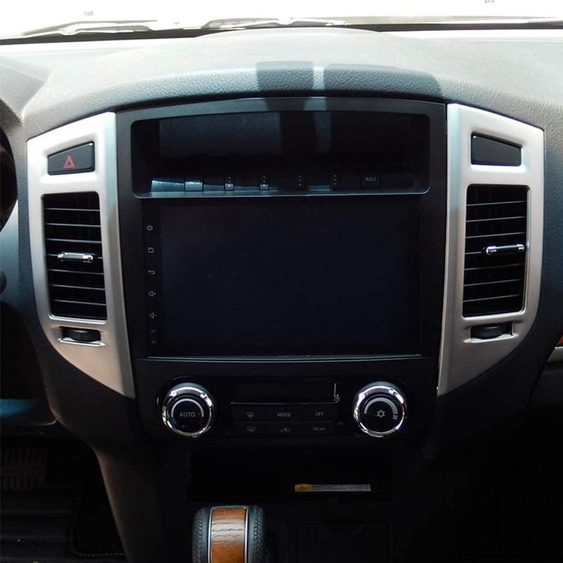 Khung Viền Máy Điều Hòa Xe Hơi Mitsubishi Pajero IV V80 Montero 2008-2020 Bằng Chrome