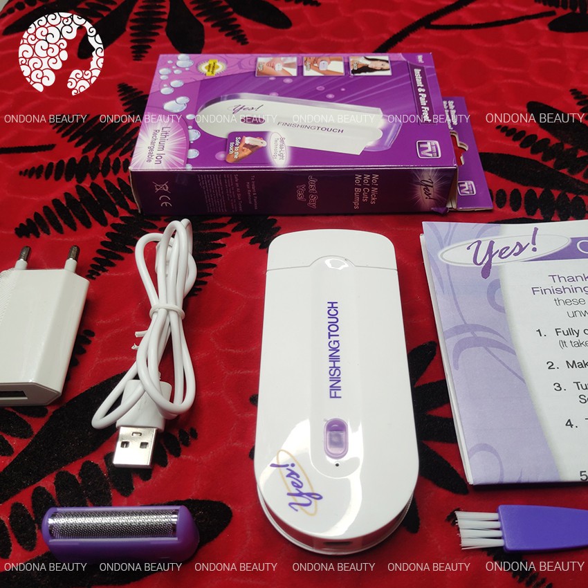 Máy triệt lông mini cảm ứng cầm tay Yes Finishing Touch - Triệt lông toàn thân, gọn nhẹ, dễ sử dụng - Ondona Beauty