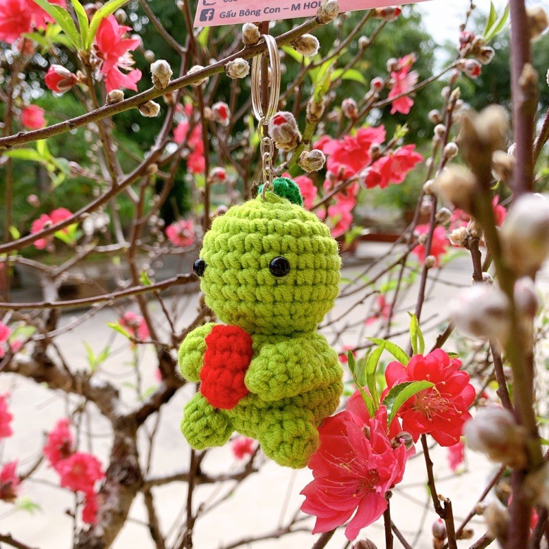 Móc Khoá khủng long cute - móc khoá len