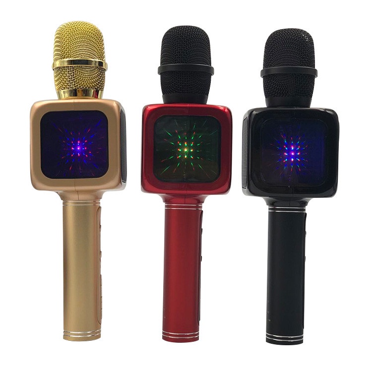 Micro karaoke bluetooth hát mic cầm tay GrownTech YS 61 kiêm loa nghe nhạc có đèn led bảo hành 24 tháng