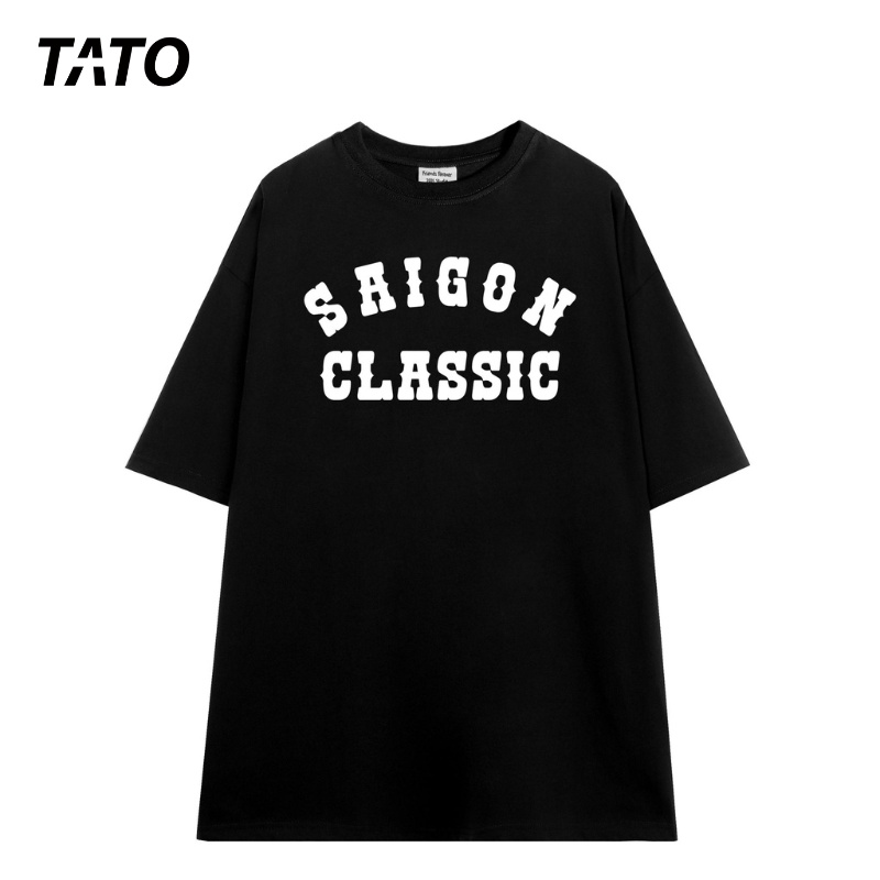 Áo Phông TATO OFFICIAL in chữ SAIGON Classic Typo Tee Form Rộng Tay Lỡ Cotton Thoáng Mát Thời Trang Unisex SG 02