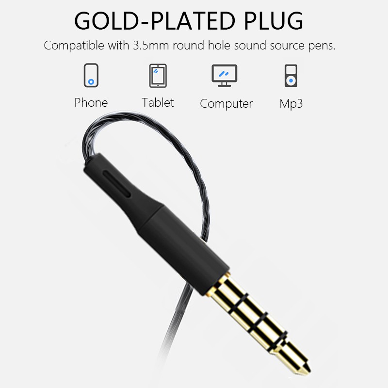 Tai Nghe Nhét Tai Hi-Fi Jack 3.5mm Có Micro Sử Dụng Tiện Lợi