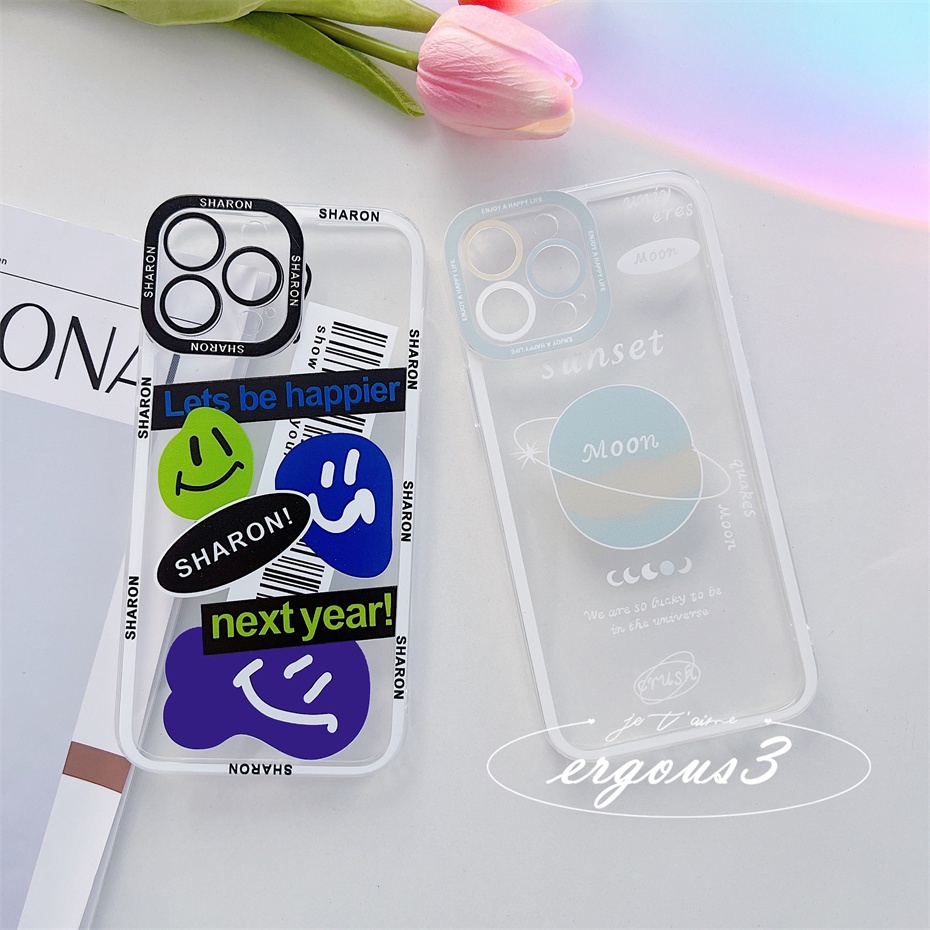 Ốp Điện Thoại Mềm Trong Suốt Họa Tiết Hành Tinh Mặt Trăng Cho iPhone 13 12 11 Pro Max SE2020 X XR Xs Max 7 8 Plus