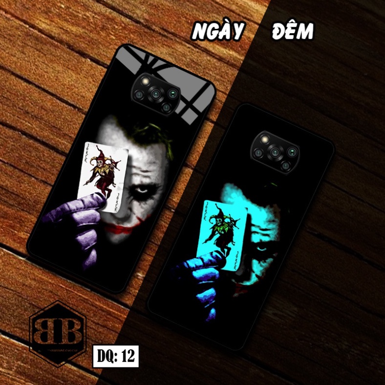 Ốp lưng kính Dạ Quang Xiaomi POCO X3 / POCO X3 PRO phát sáng trong đêm hình joker