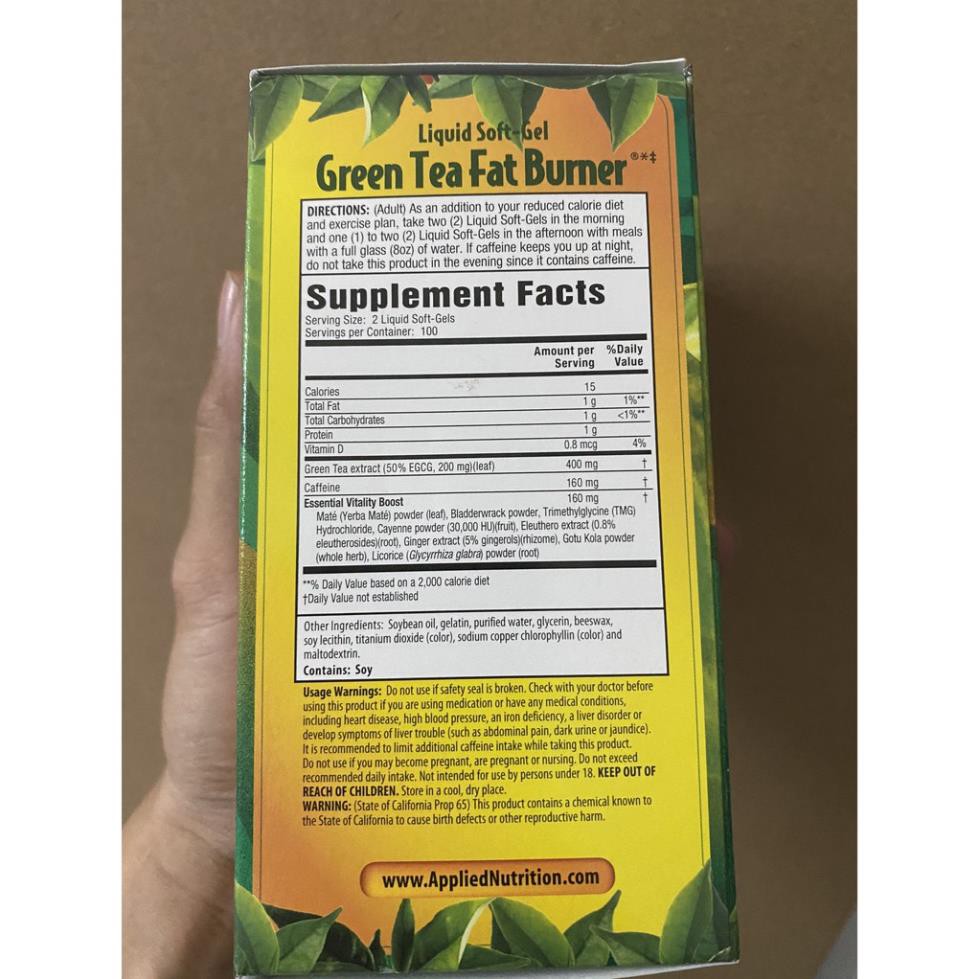 Viên Uống Giảm Cân Trà Xanh Green Tea Fat Burner 200v – Mỹ 08/22 | BigBuy360 - bigbuy360.vn